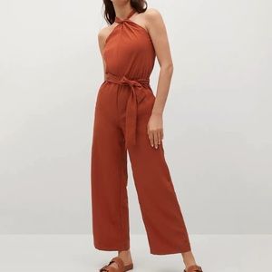 NEW MANGO Halter long jumpsuit